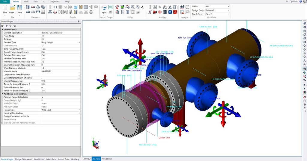 Hexagon unveils the new release of PV Elite® for the design and analysis of pressure vessels and heat exchangers