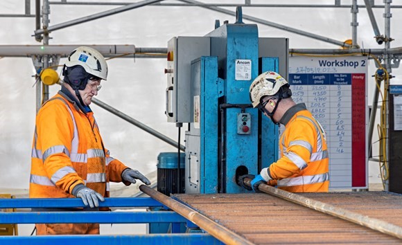 HS2 tackles materials shortfall by opening a new on-site rebar components facility