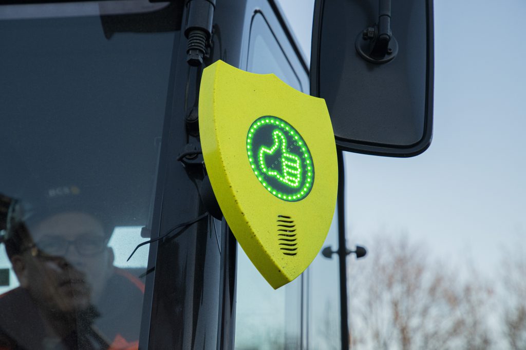 The Safety Shield forms part of a suite of digital and A.I. features installed on the latest additions to the BCS fleet