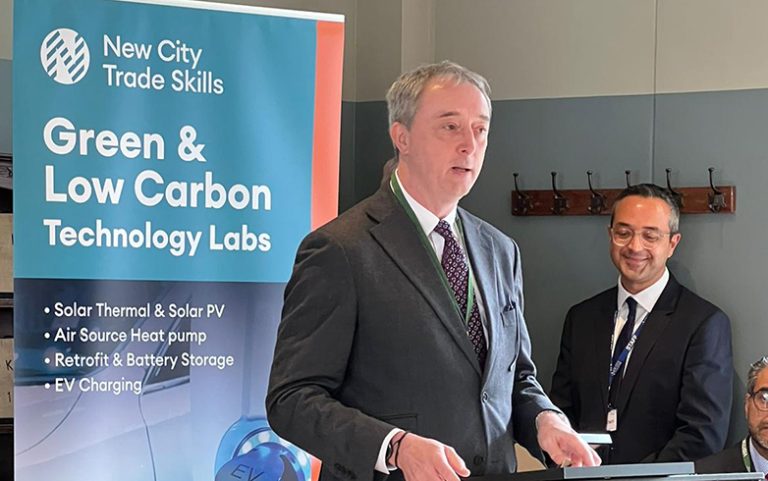 New City College pioneers green skills agenda with launch of Low Carbon Technology Lab