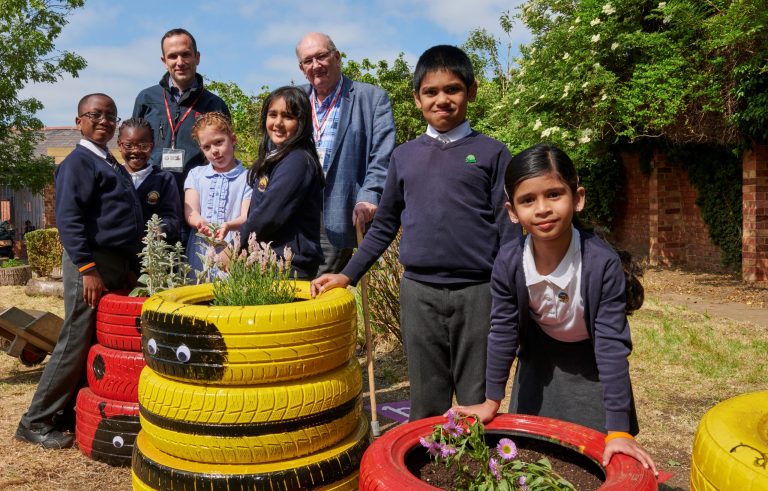 Highways' providers transform "unsafe" Northampton primary school garden into vibrant learning space