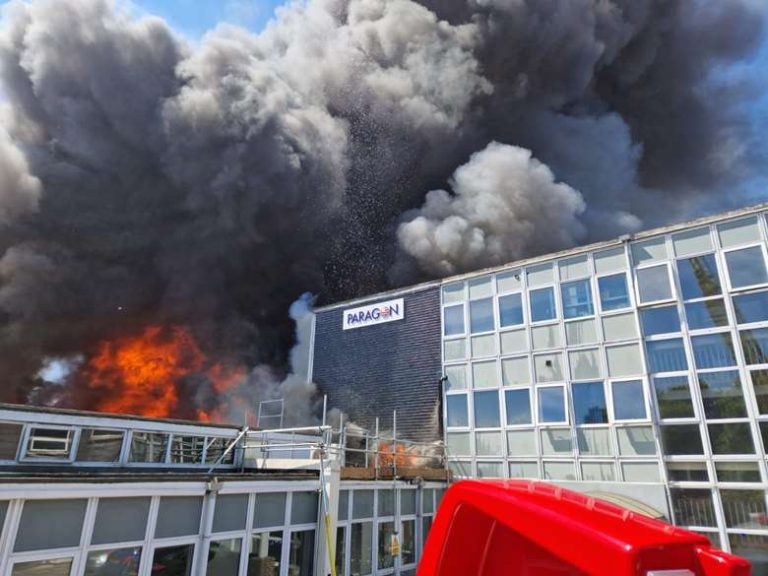 COMMERCIAL BUILDING IN LEICESTERSHIRE DESTROYED IN LARGE FIRE