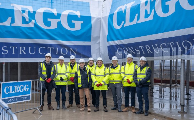 Clegg Construction stages topping out ceremony at apartment scheme in Leeds
