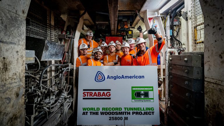Anglo American and STRABAG break world record for longest single bored tunnel