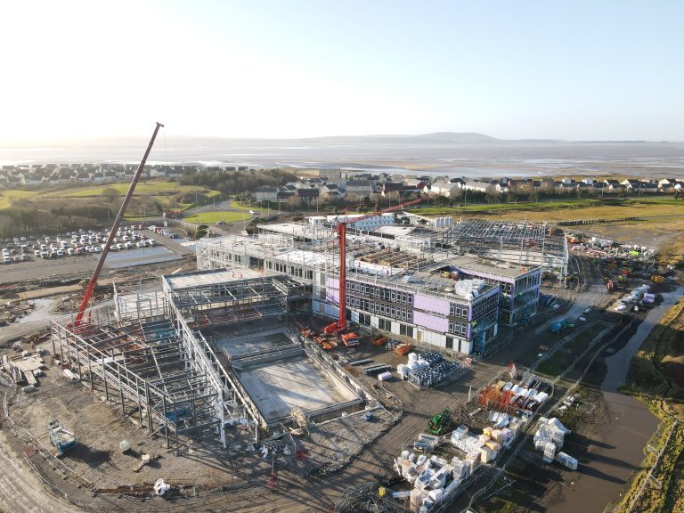 PENTRE AWEL PROJECT MARKS ONE YEAR OF CONSTRUCTION WITH INSTALLATION OF FINAL STEEL STRUCTURE