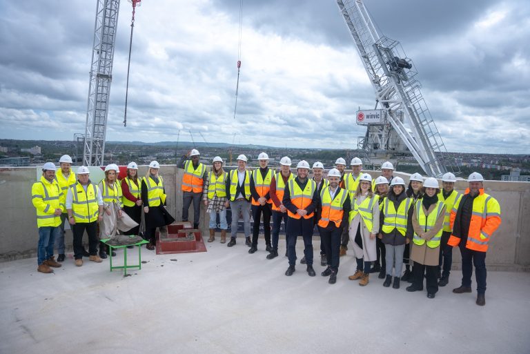 Bristol: Key milestone reached for ‘glasshouse square’ development of 468 new city centre build-to-rent homes