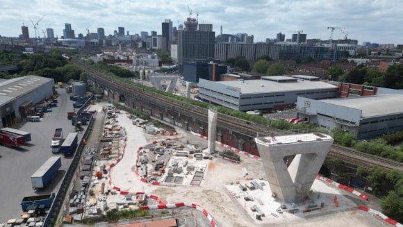 HS2’s “Bellingham Bridge” takes shape in Birmingham