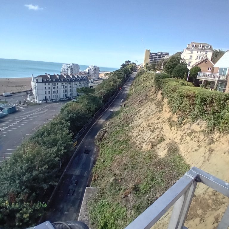 Vital ground investigation work at Kent’s Road of Remembrance after landslips