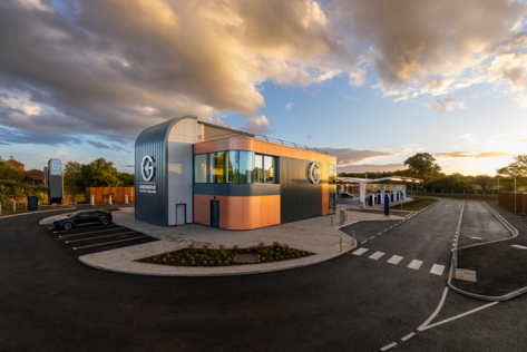 Algeco UK provides distinctive modular building for GRIDSERVE Electric Forecourt in Stevenage