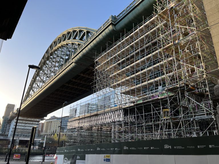 Scaffolding to span the River Tyne in next phase of Tyne Bridge restoration