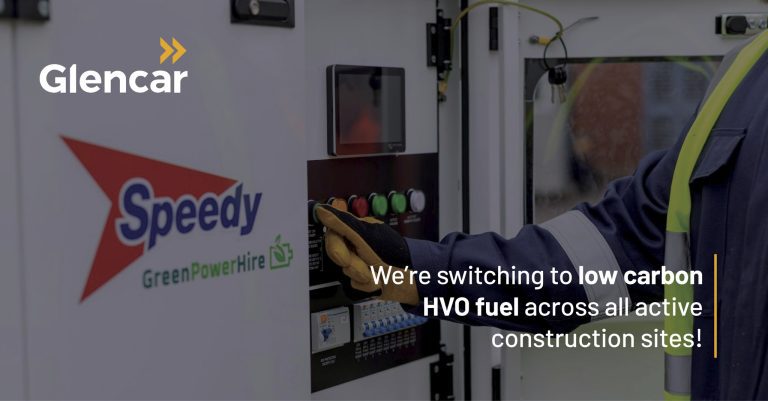 Glencar announces switch to low carbon HVO fuel across all active construction sites