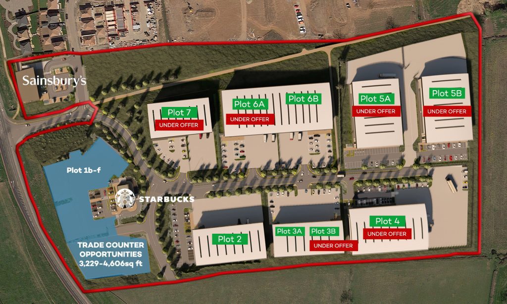 Stud Brook Business Park gets ready to welcome Sainsbury's and Starbucks as scheme marks another major step forward