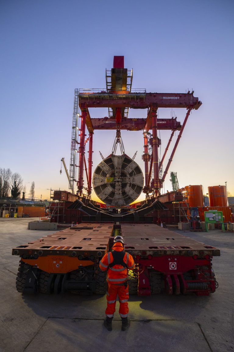 Spectacular images of the removal of HS2’s huge tunnelling machine following its 5-mile journey