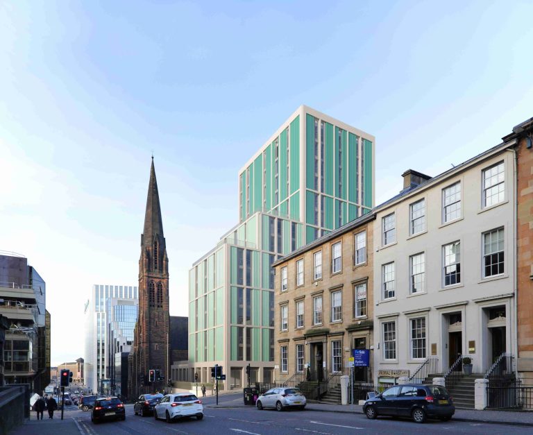 Spectacular Drone Footage Shows Construction On Track for Student Accommodation at 292-298 St Vincent Street, Glasgow