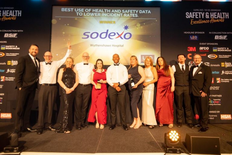 Sodexo team at Wythenshawe Hospital celebrates double win at leading safety awards