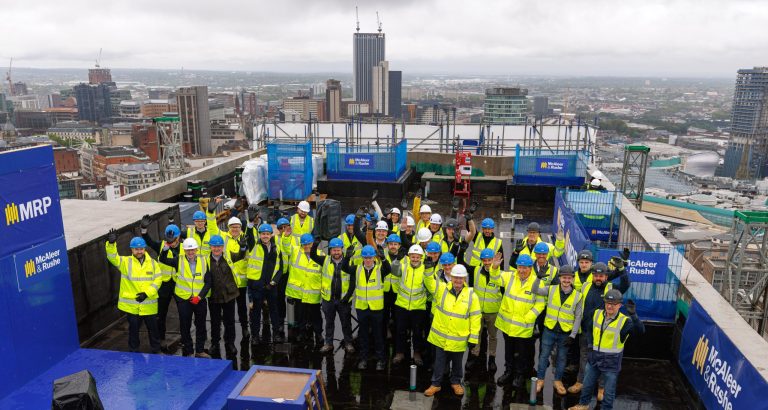 McAleer & Rushe, MRP, and VITA Group have topped out a new £85 million PBSA development in Birmingham