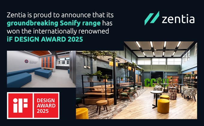 Zentia wins prestigious if Design Award 2025 for innovative Sonify ceiling system