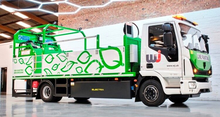 WJ Group Charges Ahead with World-First Electric Road Marking Truck