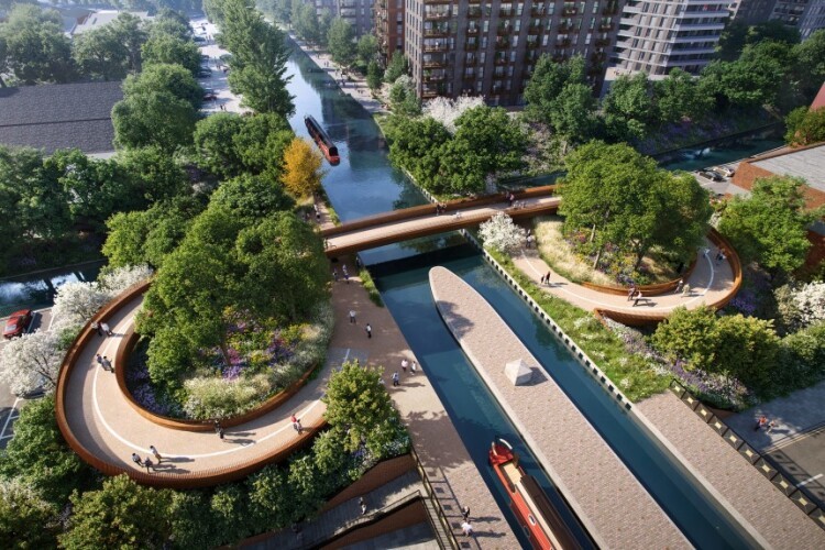A Bridge to the Future: Aecom Unveils Striking Alperton Canal Crossing