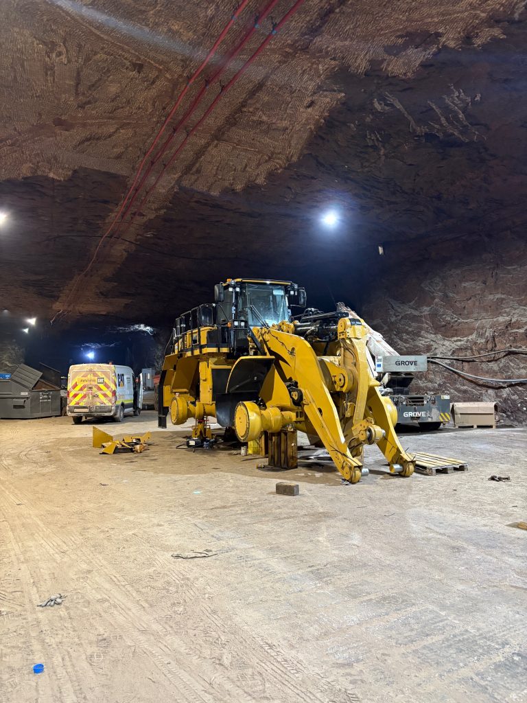 Finning build Cat® 988 150m below ground for UK’s biggest salt mine.