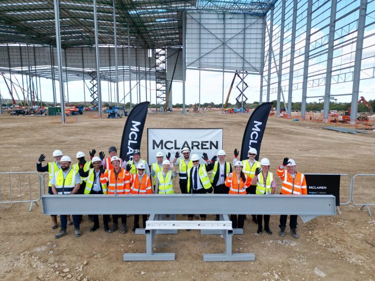 Steel signing ceremony marks major milestone at TJ Morris Distribution Centre in Doncaster