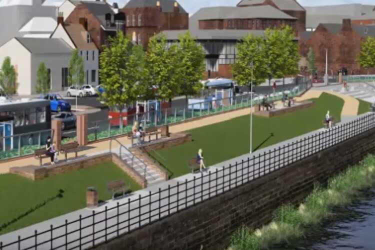 Glass, gates and grit: £38m Whitesands flood defences move ahead in Dumfries