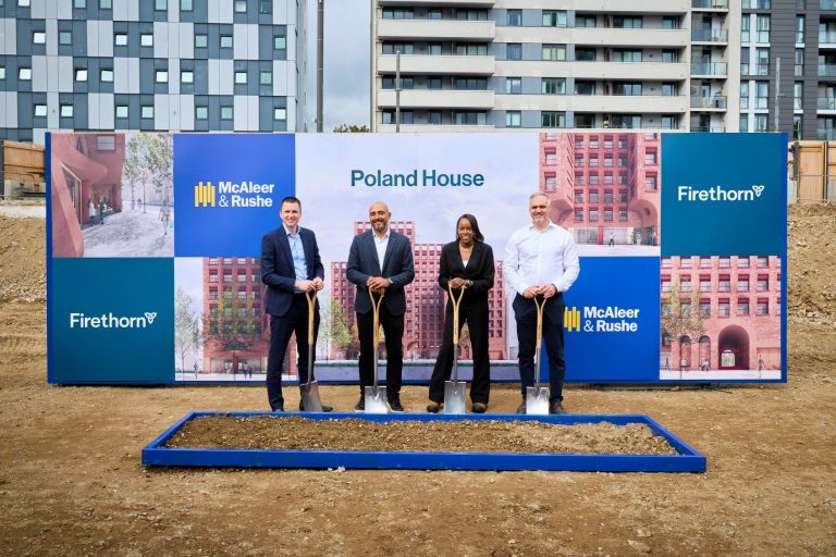 Firethorn breaks ground at Stratford PBSA site with McAleer & Rushe