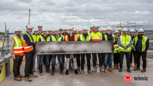 Winvic and partners celebrate major construction milestone at 360 Bristol