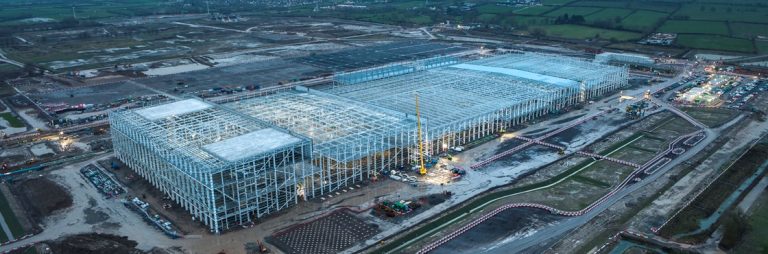 Steel Structure Complete at £4bn Somerset Gigafactory