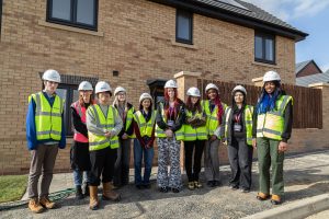 Young people learn about careers in construction on visit to Bellway development near Newcastle