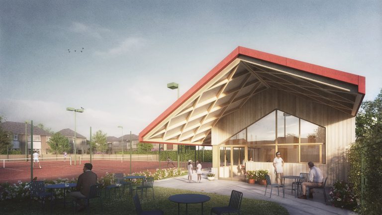 A new blueprint for community sport: RISE Design Studio wins approval for next-generation tennis club