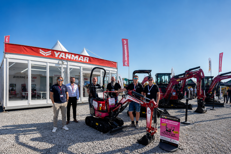 Think pink: Mellor Plant UK raffles Yanmar SV08 for Cancer Research UK