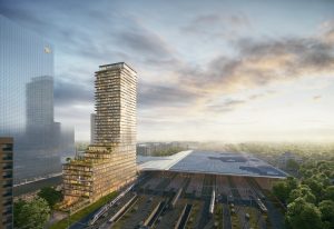 PLP Architecture Breaks Ground on ‘Tree House’: A 130-Metre Tall Vertical Ecosystem in Rotterdam’s Central District