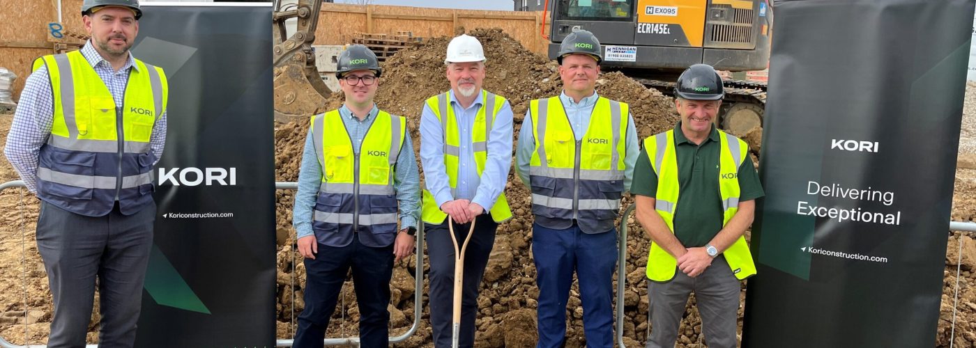 Left to right: Wayne Bedier (KORI Project Manager); Tony Robinson (KORI Pre-Construction Director); Andrew Williamson (Barchester Project Manager); David Beazley (KORI Contracts Manager); Steve Culbert (KORI Founding Director).