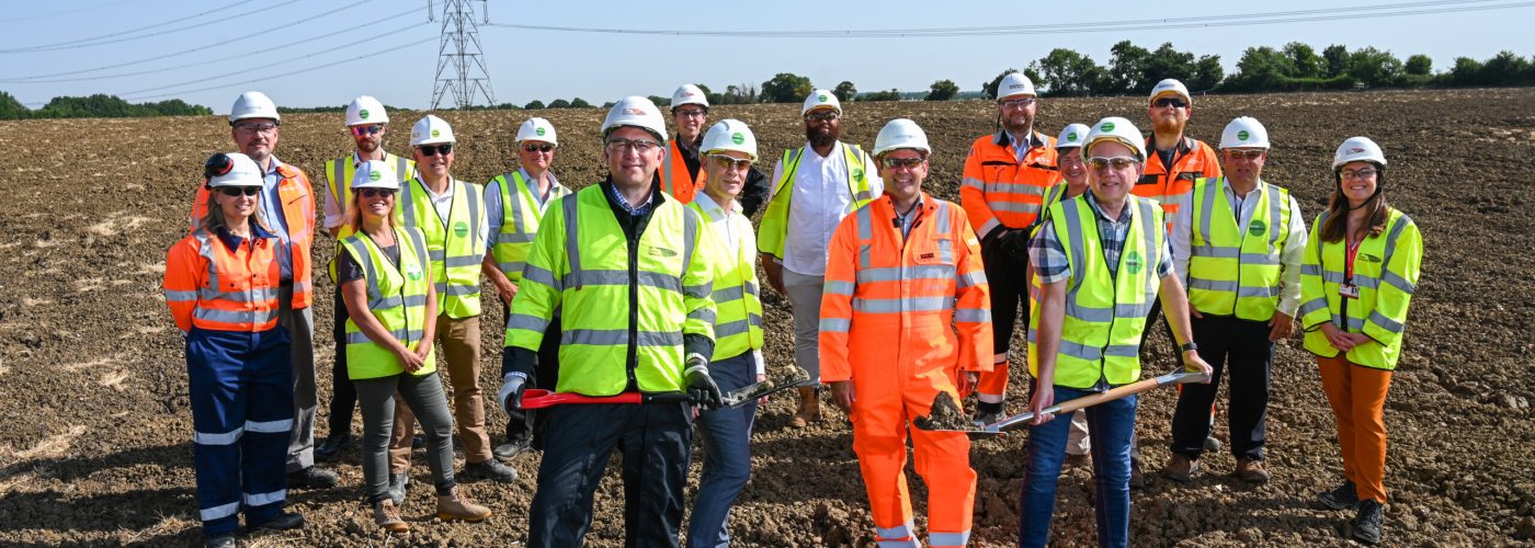 Breaking the ground at Biggleswade for new electricity infrastructure