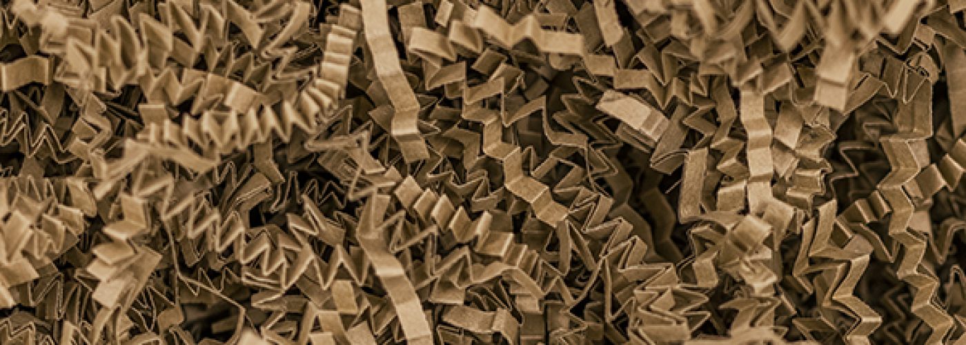 Brown shredded paper filler texture