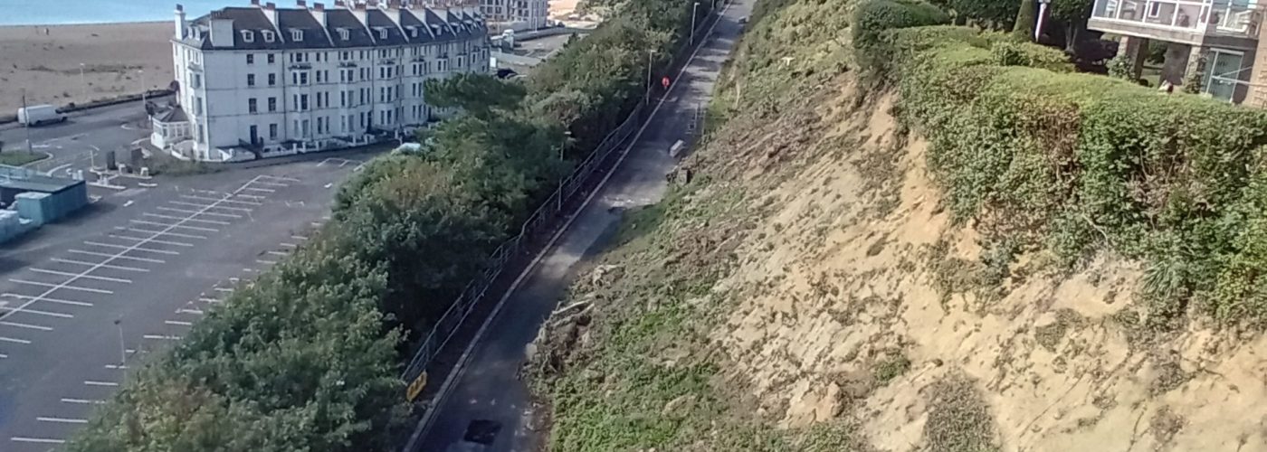 Vital ground investigation work at Kent’s Road of Remembrance after landslips