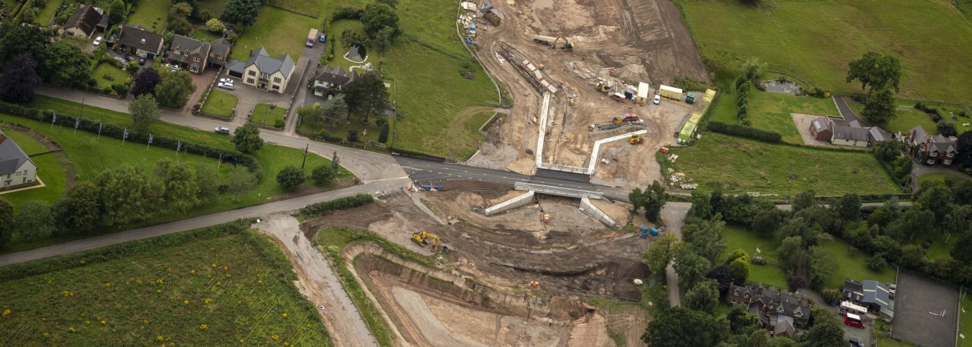 Congleton Link Road aerial photo