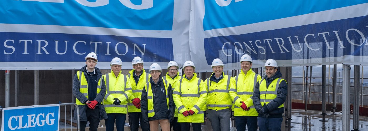 Clegg Construction stages topping out ceremony at apartment scheme in Leeds