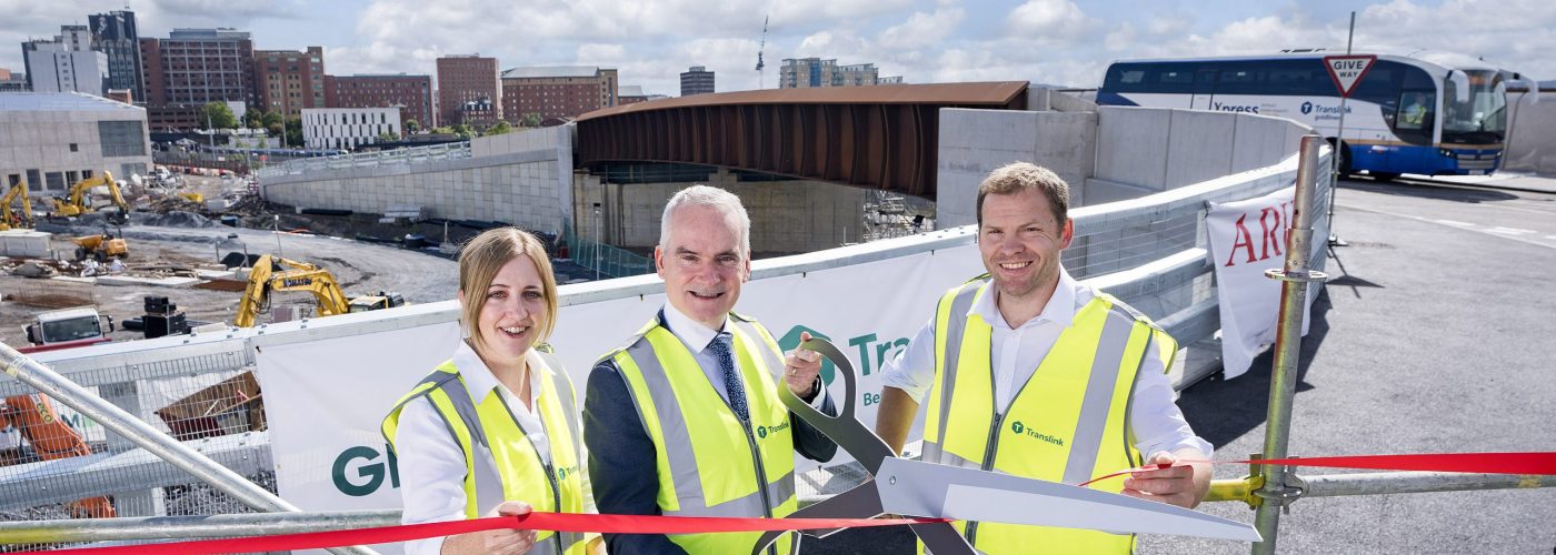 Opening ceremony held for Busway bridge as part of Belfast Transport Hub project