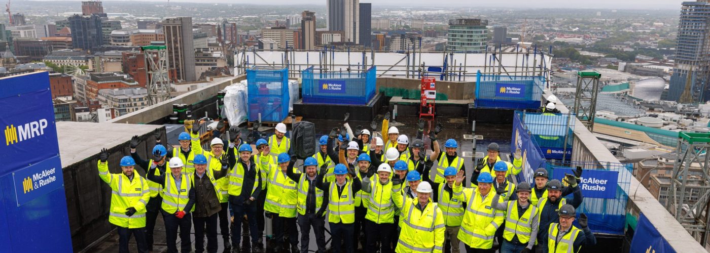McAleer & Rushe, MRP, and VITA Group have topped out a new £85 million PBSA development in Birmingham