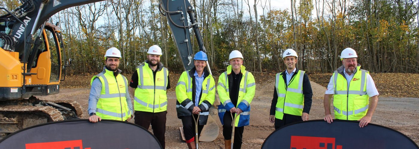 Ground-breaking ceremony marks start of building works on new commercial development in Fleckney