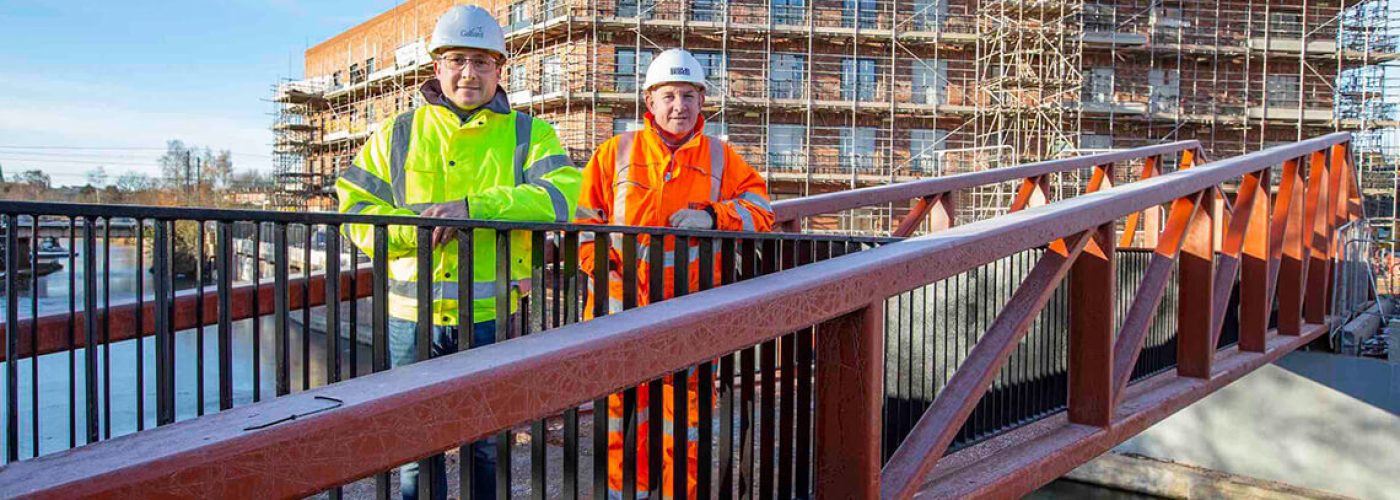 Galliard Homes install new public footbridge in Birmingham Development