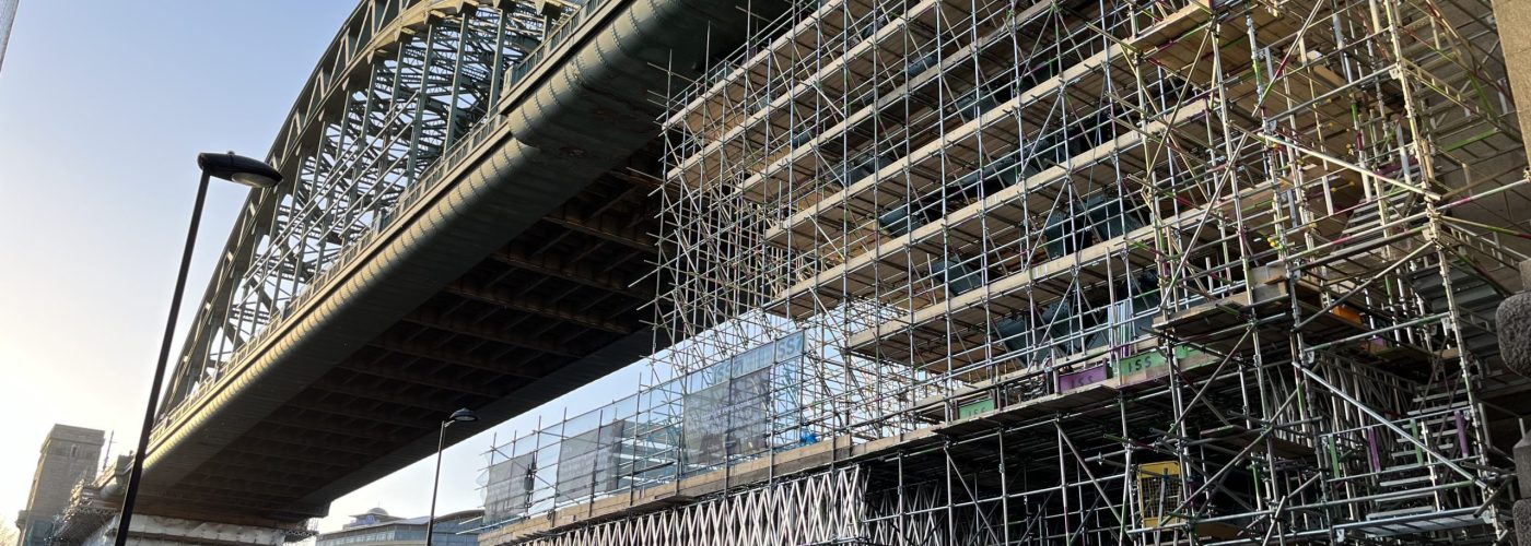 Scaffolding to span the River Tyne in next phase of Tyne Bridge restoration