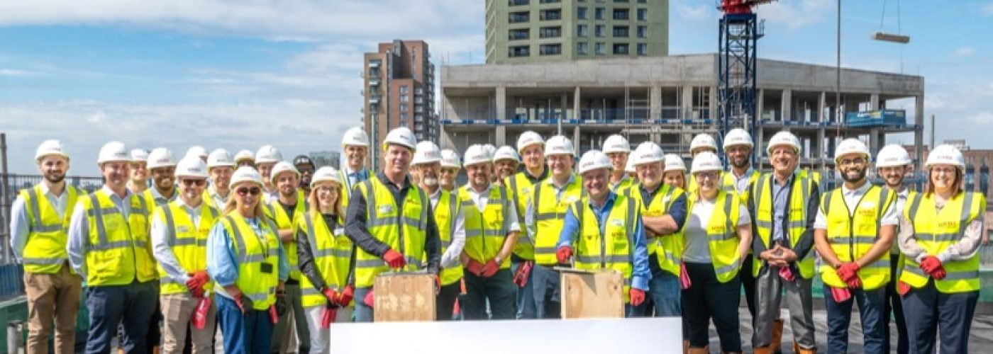 Final phase of Leaside Lock development celebrates topping out ceremony
