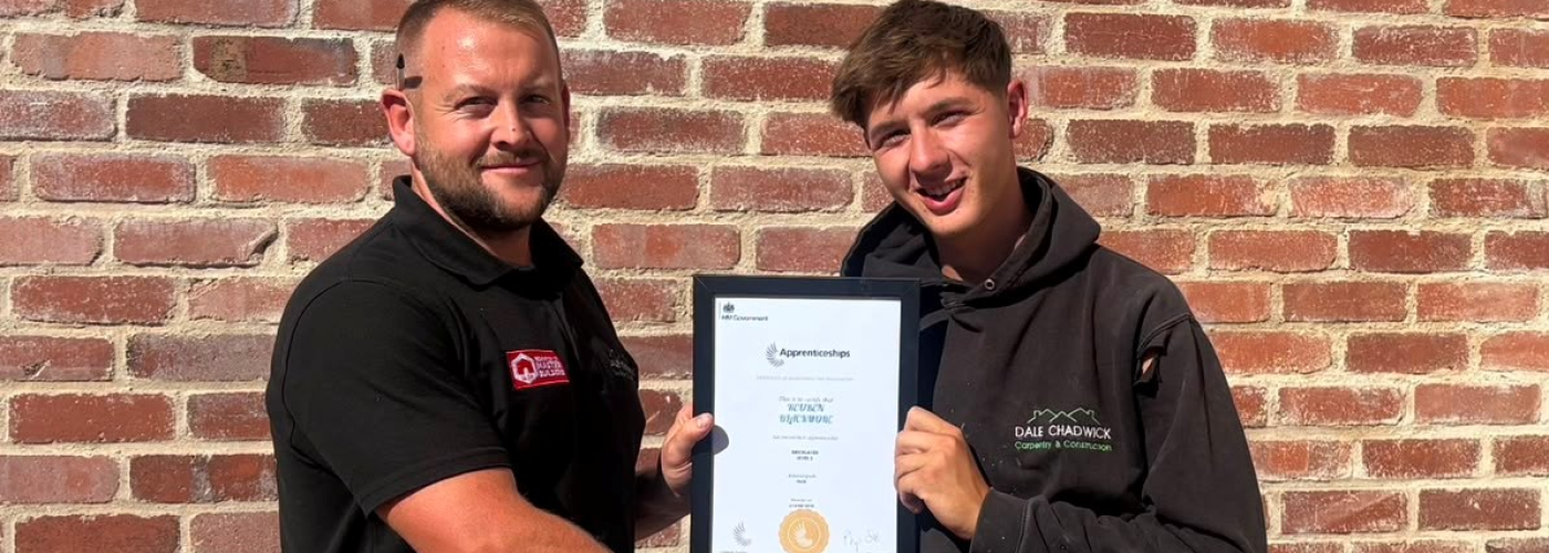 Devon builder who's trained five apprentices urges teenagers to consider a  career in construction