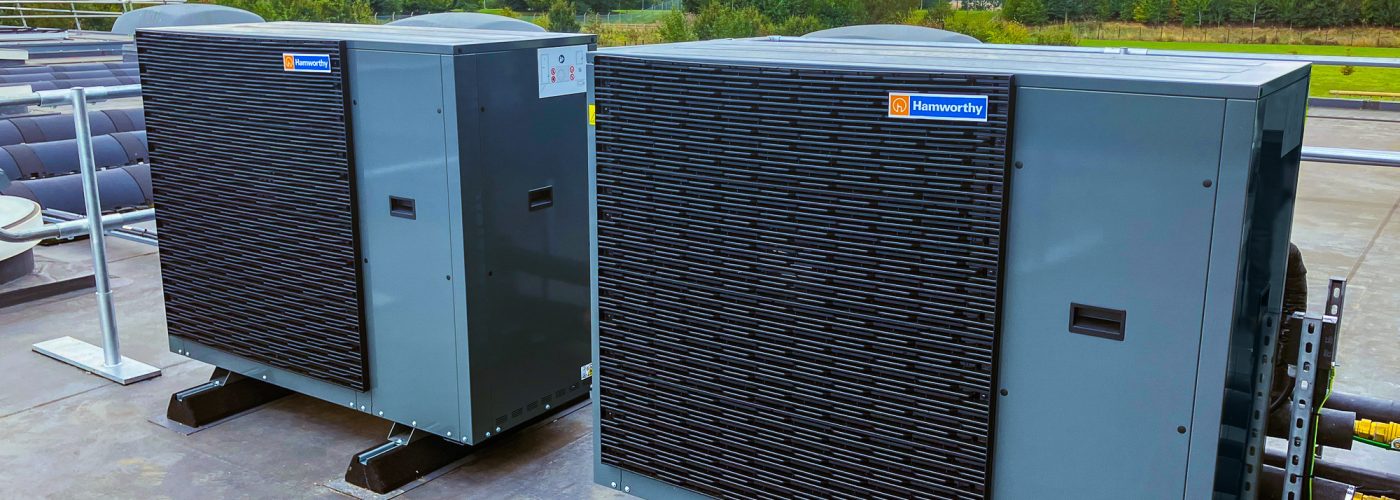 Hamworthy Heating provides Cambridge primary school with new Tyneham heat pump cascade installation