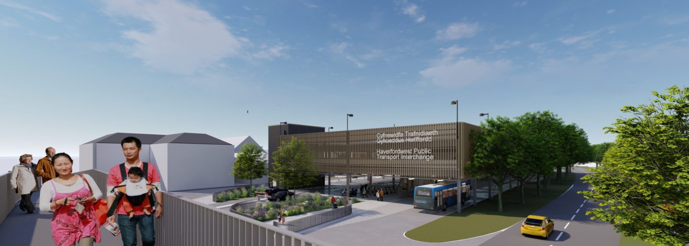 Work begins on major public transport hub for Haverfordwest, Wales