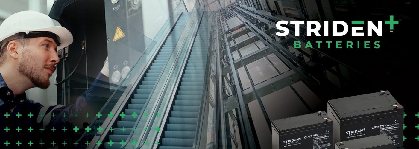 Strident supports compliant lift and escalator maintenance with trusted back-up batteries