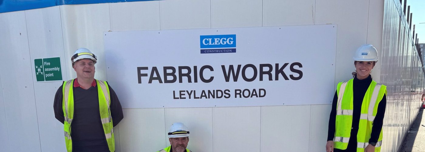 The Fabric Works in Leeds being built by Clegg Construction